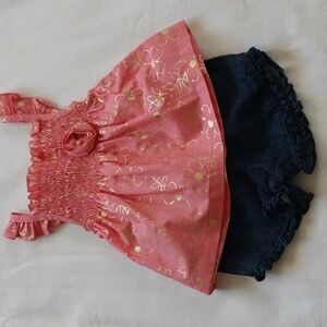 PARK Bench kids 2 piece set of shorts and pullover top size 18 months